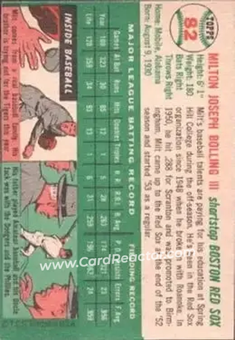 Back of Milt Bolling