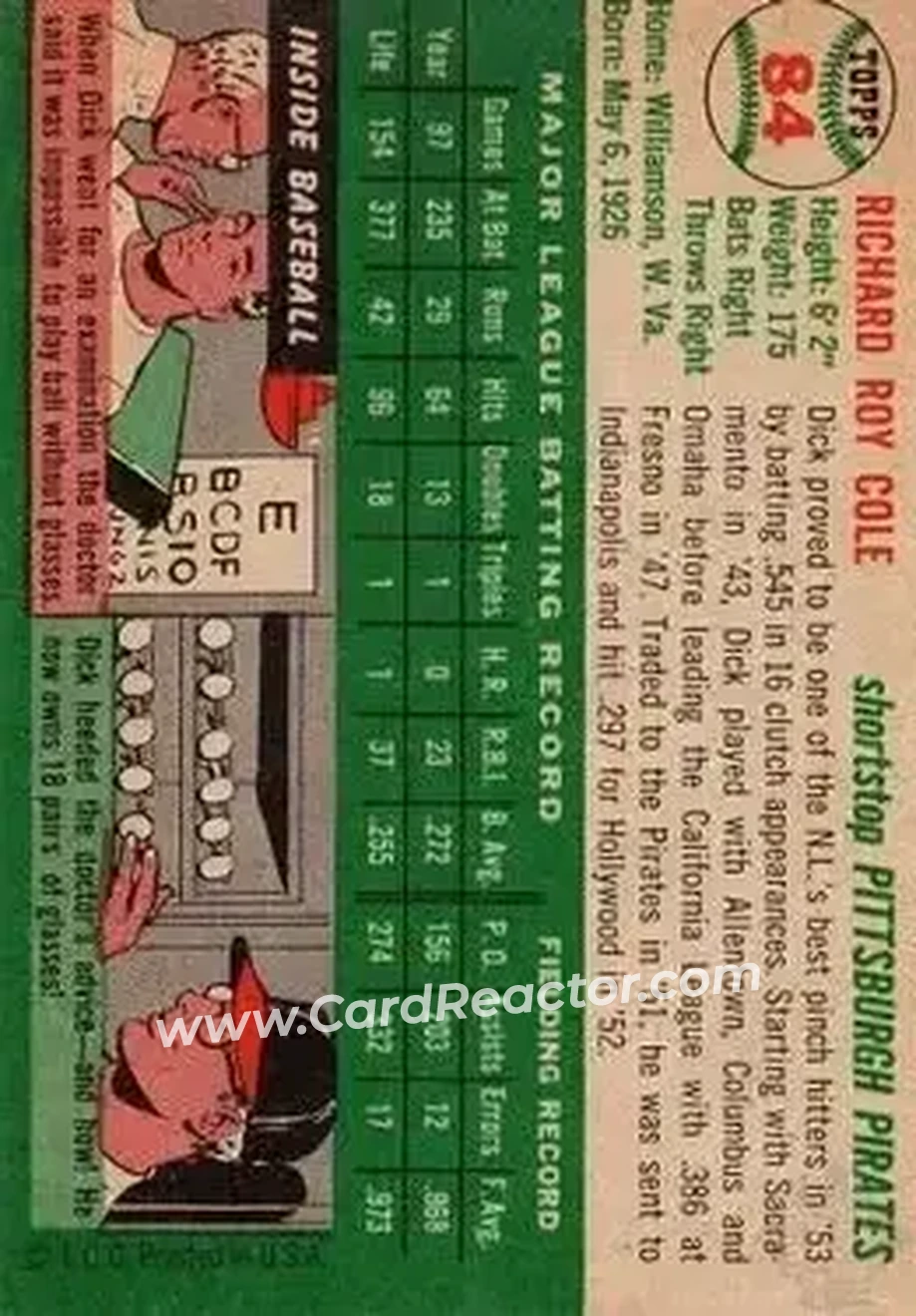 Back of Dick Cole
