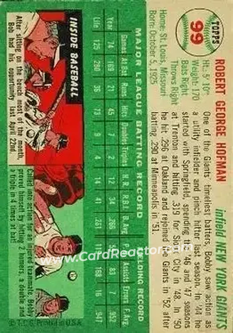 Back of Bobby Hofman