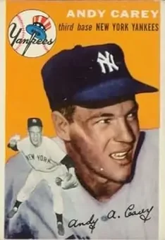1954 Topps #105 - Andy Carey - New York Yankees 1954 Topps #105 - Andy Carey - New York Yankees
