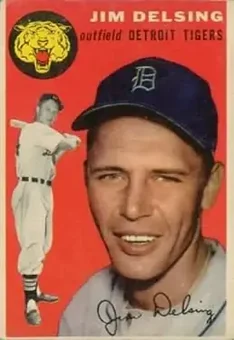 1954 Topps #111 - Jim Delsing - Detroit Tigers