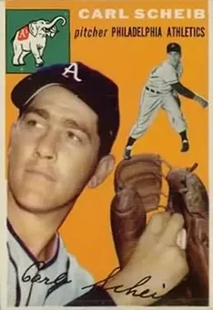 1954 Topps #118 - Carl Scheib - Philadelphia Athletics