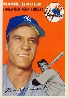 1954 Topps #130 - Hank Bauer - New York Yankees 1954 Topps #130 - Hank Bauer - New York Yankees