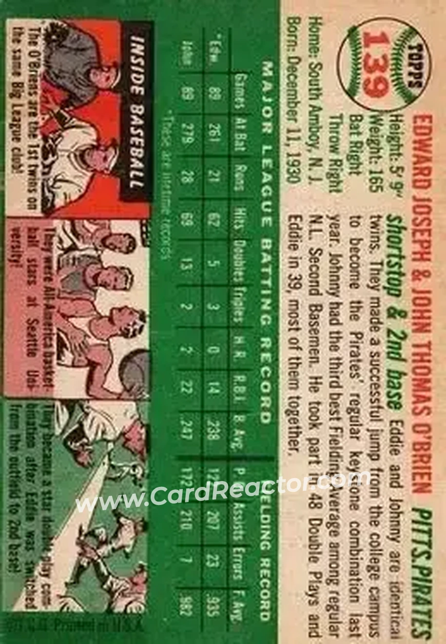 Back of Card #139