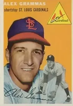 1954 Topps #151 - Alex Grammas - St. Louis Cardinals