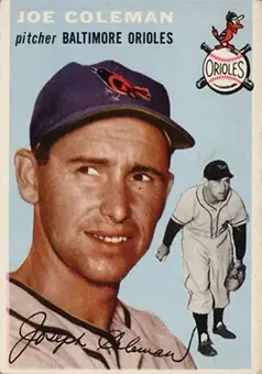 1954 Topps #156 - Joe Coleman - Baltimore Orioles