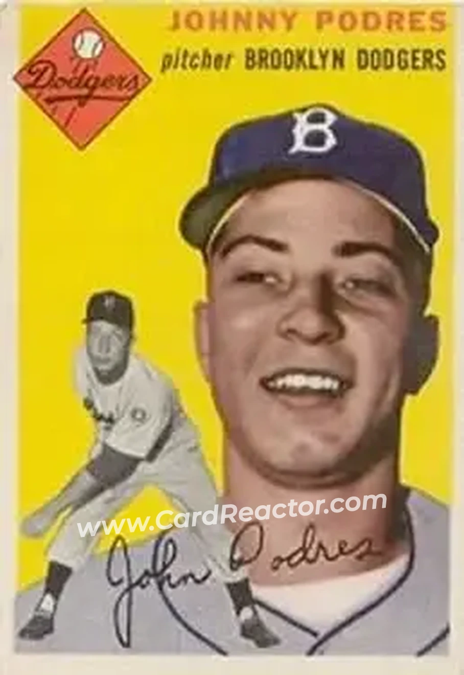 Front of Johnny Podres