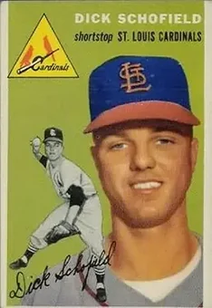 1954 Topps #191 - Dick Schofield - St. Louis Cardinals