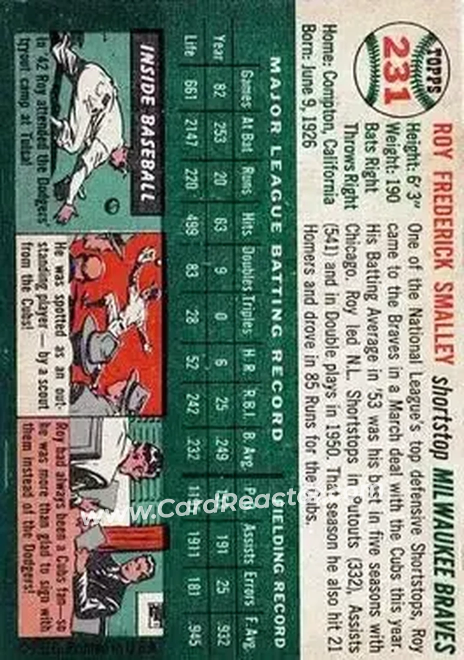 Back of Roy Smalley