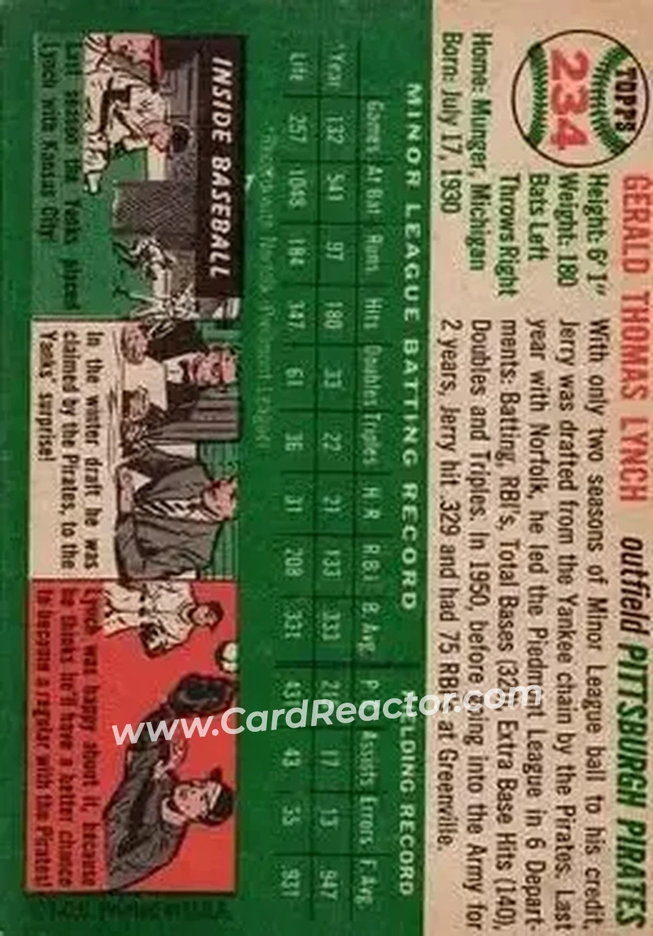Back of Jerry Lynch