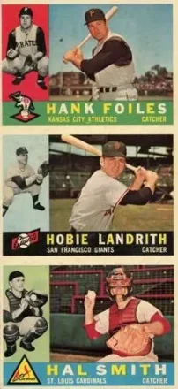 1960 Topps - Salesman Samples #NNO - Hank Foiles - Hobie Landrith - Hal Smith - Kansas City Athletics - San Francisco Giants - St. Louis Cardinals