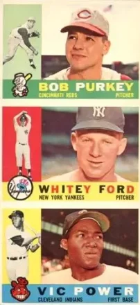 1960 Topps - Salesman Samples #NNO - Bob Purkey - Vic Power - Whitey Ford - Cincinnati Reds - Cleveland Indians - New York Yankees