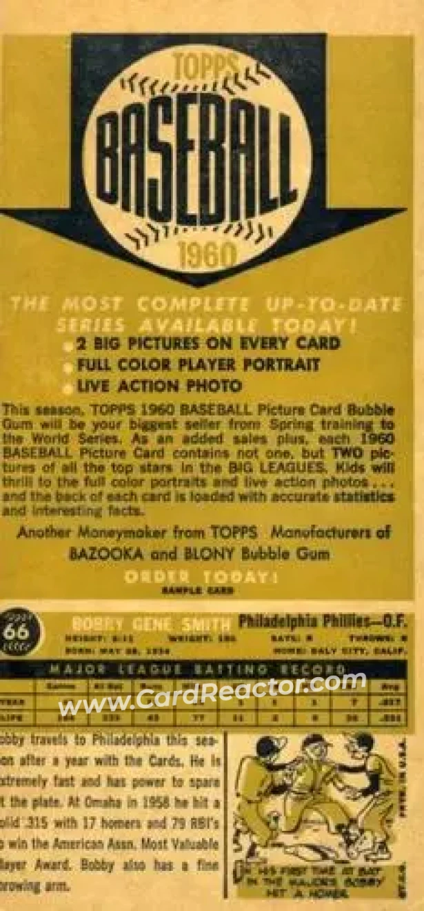 1960 Topps - Salesman Samples #NNO - John Romonosky - Steve Korcheck - Lenny Green - Washington Senators - Washington Senators - Back
