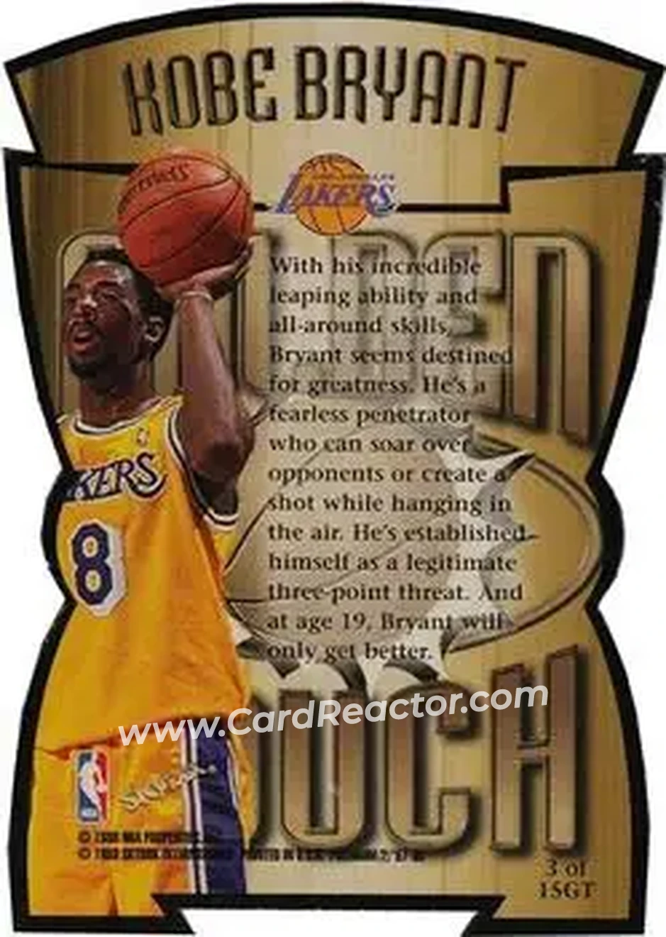 Back of Kobe Bryant