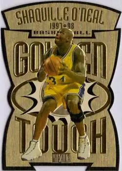1997-98 SkyBox Premium - Golden Touch #4GT - Shaquille O'Neal - Los Angeles Lakers - Front