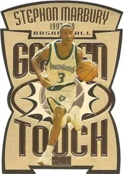 1997-98 SkyBox Premium - Golden Touch #5GT - Stephon Marbury - Minnesota Timberwolves - Front