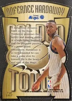 1997-98 SkyBox Premium - Golden Touch #7GT - Anfernee Hardaway - Orlando Magic - Back