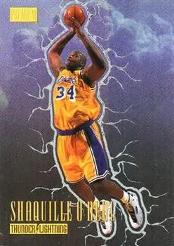 1997-98 SkyBox Premium - Thunder & Lightning #3 TL - Shaquille O'Neal - Los Angeles Lakers - Front