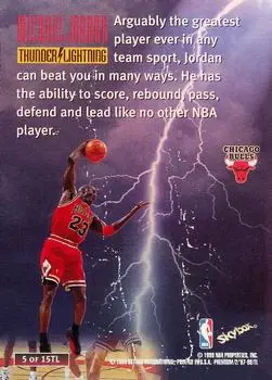 1997-98 SkyBox Premium - Thunder & Lightning #5 TL - Michael Jordan - Chicago Bulls - Back