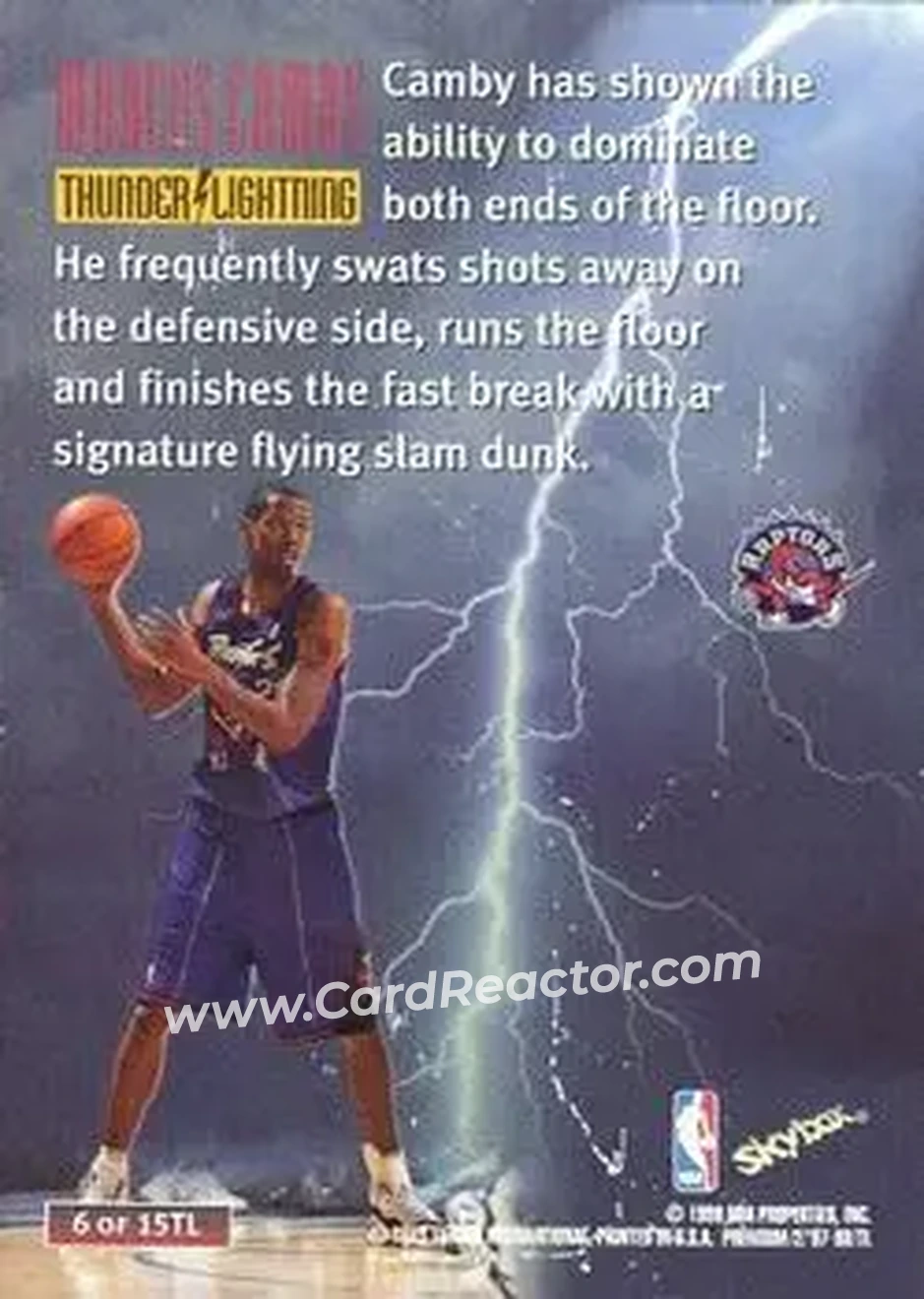 Back of Marcus Camby