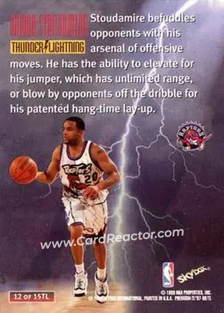 Back of Damon Stoudamire