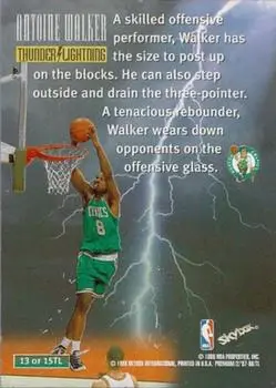 1997-98 SkyBox Premium - Thunder & Lightning #13 TL - Antoine Walker - Boston Celtics - Back