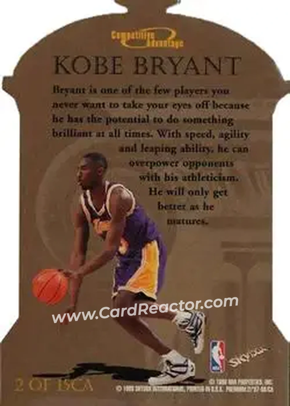 Back of Kobe Bryant