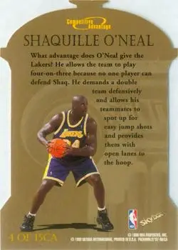 1997-98 SkyBox Premium - Competitive Advantage #4CA - Shaquille O'Neal - Los Angeles Lakers - Back