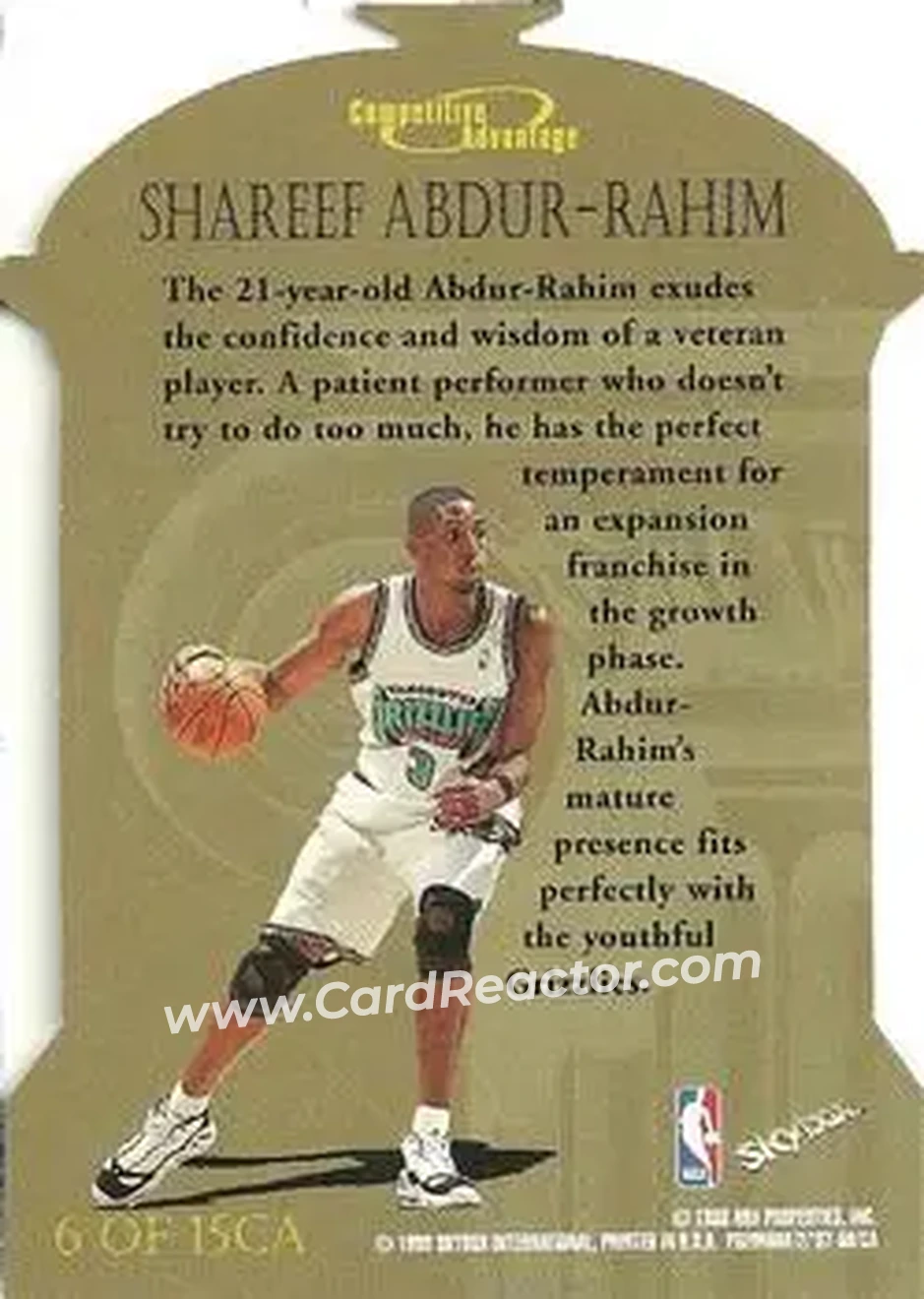 Back of Shareef Abdur-Rahim