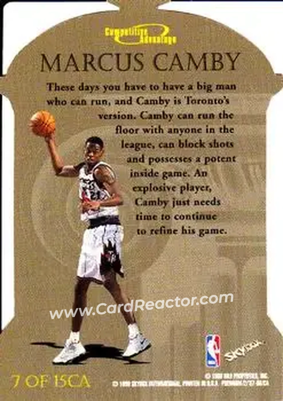 Back of Marcus Camby