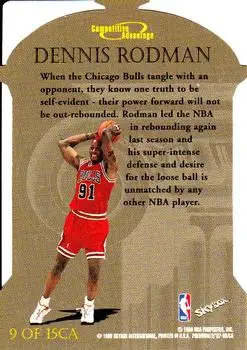 1997-98 SkyBox Premium - Competitive Advantage #9CA - Dennis Rodman - Chicago Bulls - Back