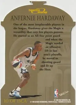 1997-98 SkyBox Premium - Competitive Advantage #10CA - Anfernee Hardaway - Orlando Magic - Back