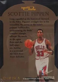 1997-98 SkyBox Premium - Competitive Advantage #12CA - Scottie Pippen - Chicago Bulls - Back 1997-98 SkyBox Premium - Competitive Advantage #12CA - Scottie Pippen - Chicago Bulls - Back