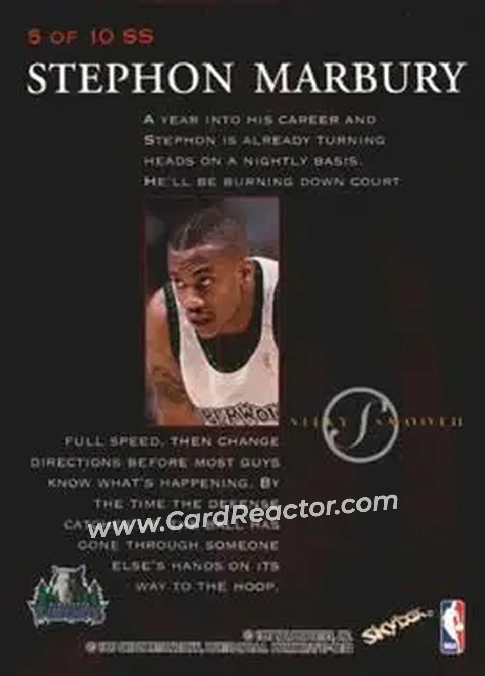 Back of Stephon Marbury