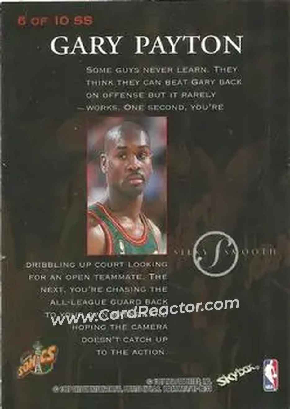 Back of Gary Payton