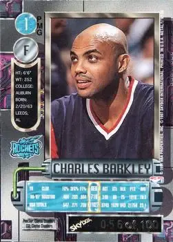 1997-98 Metal Universe - Precious Metal Gems Red #1 PMG - Charles Barkley - Houston Rockets - Back