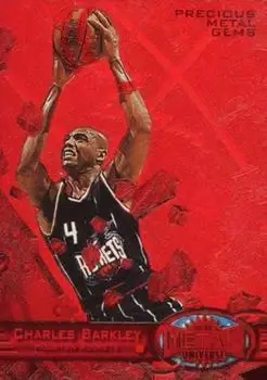 1997-98 Metal Universe - Precious Metal Gems Red #1 PMG - Charles Barkley - Houston Rockets - Front
