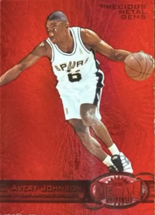 1997-98 Metal Universe - Precious Metal Gems Red #5 PMG - Avery Johnson - San Antonio Spurs 1997-98 Metal Universe - Precious Metal Gems Red #5 PMG - Avery Johnson - San Antonio Spurs