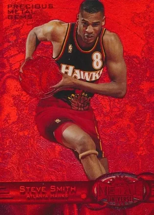 1997-98 Metal Universe - Precious Metal Gems Red #6 PMG - Steve Smith - Atlanta Hawks