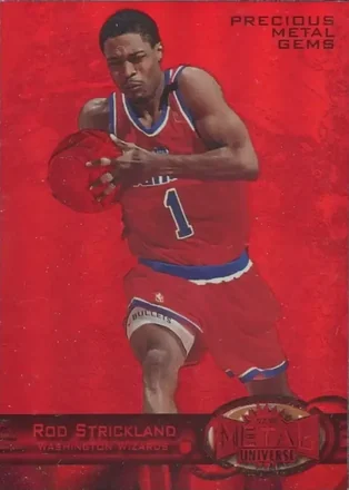 1997-98 Metal Universe - Precious Metal Gems Red #8 PMG - Rod Strickland - Portland Trail Blazers