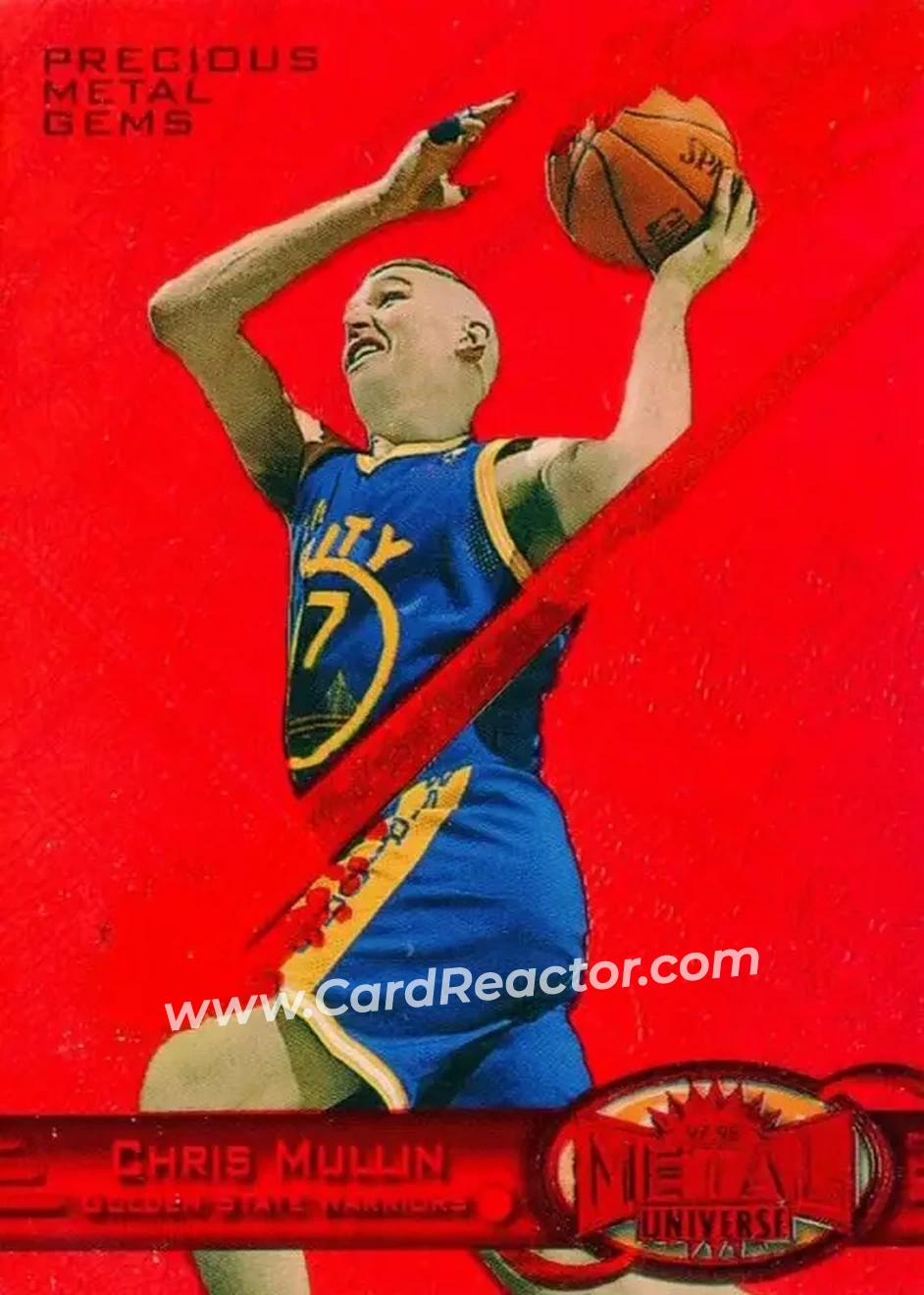 1997-98 Metal Universe - Precious Metal Gems Red #9 PMG - Chris Mullin - Golden State Warriors - Front