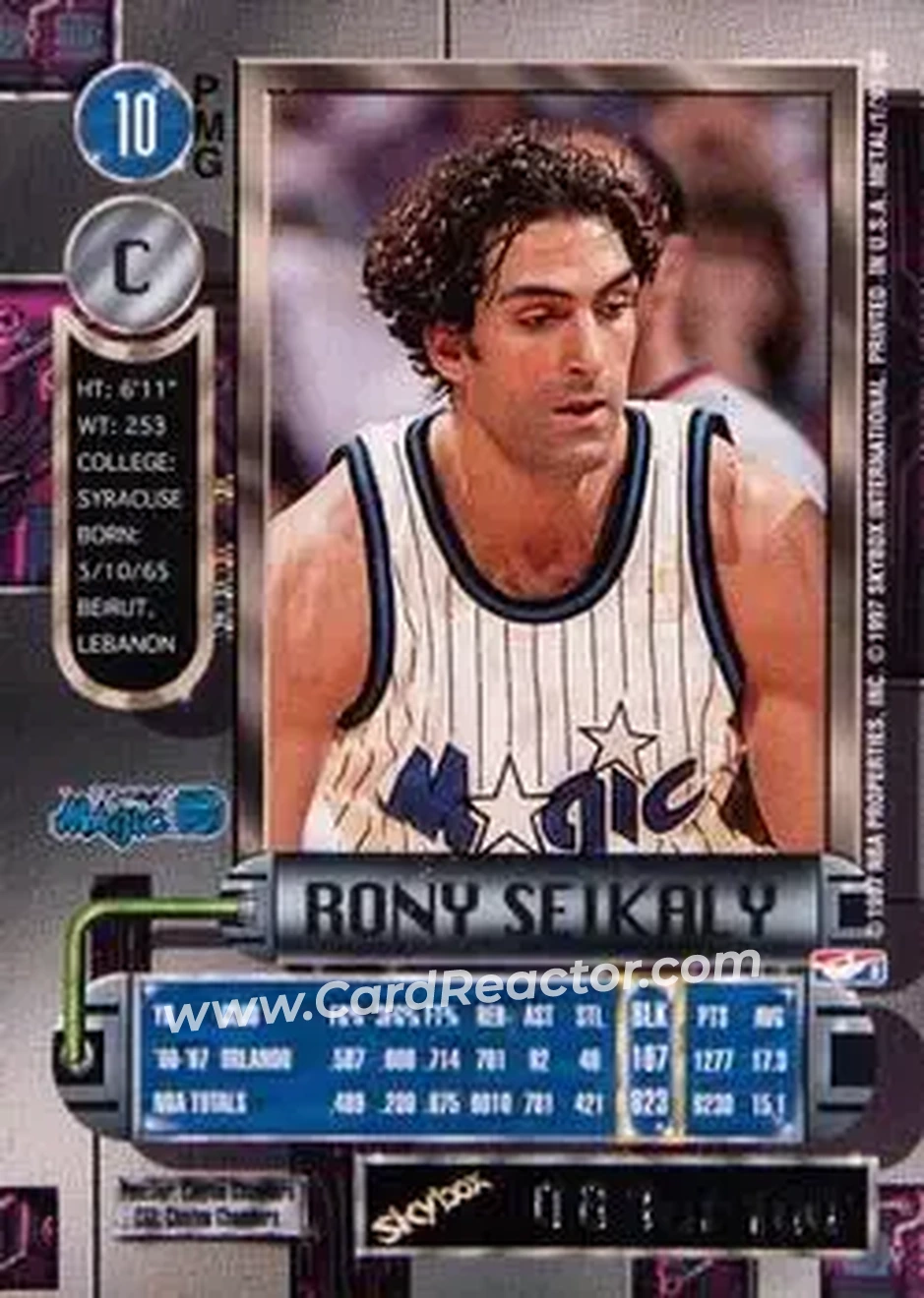 Back of Rony Seikaly