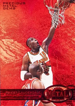 1997-98 Metal Universe - Precious Metal Gems Red #15 PMG - Priest Lauderdale - Atlanta Hawks