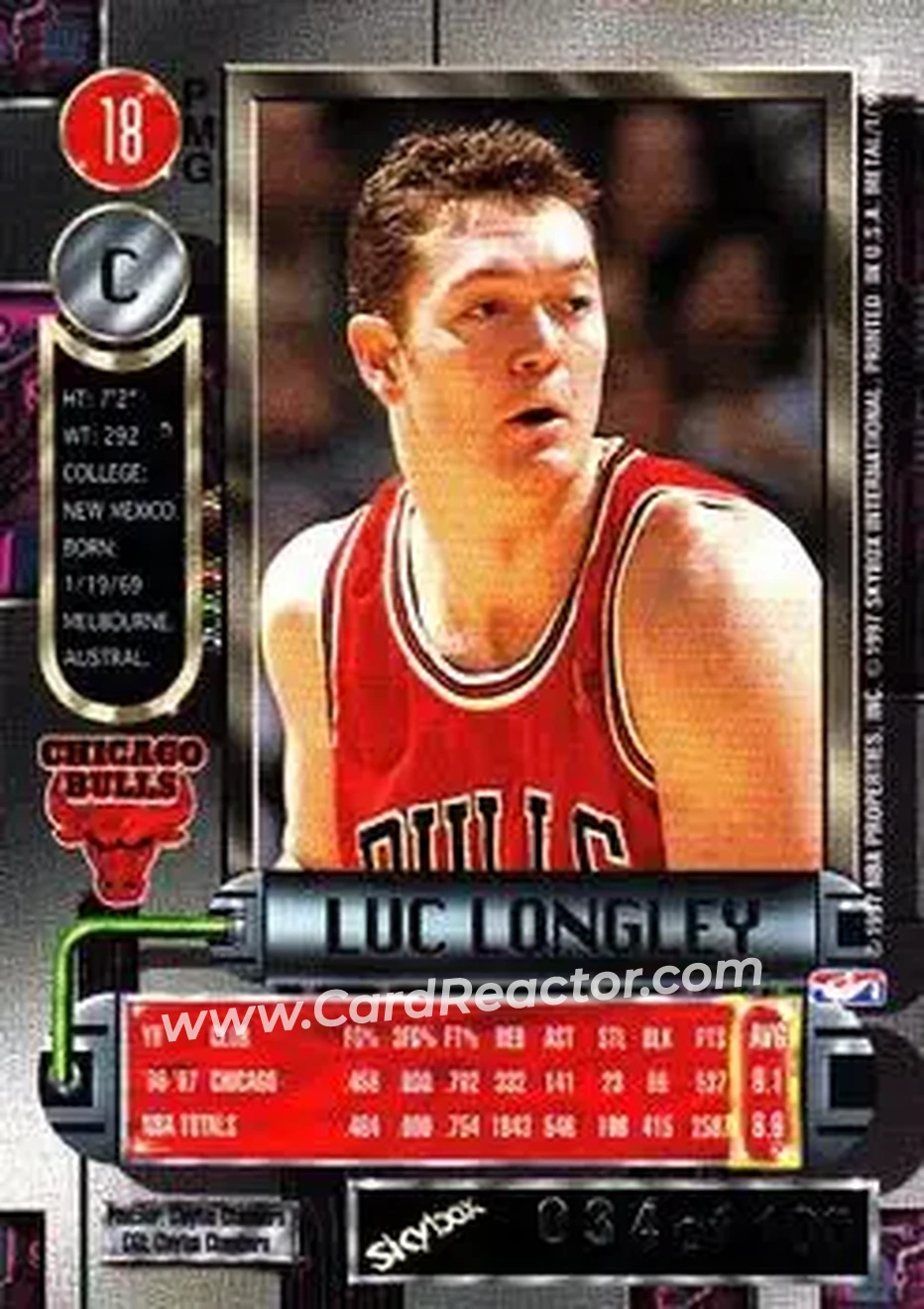 Back of Luc Longley