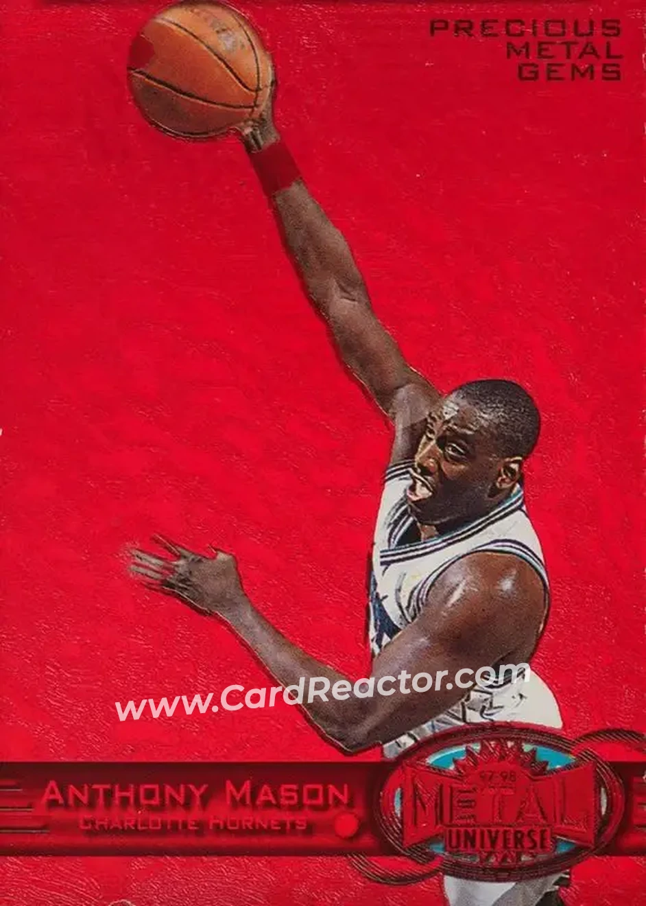 1997-98 Metal Universe - Precious Metal Gems Red #21 PMG - Anthony Mason - New York Knicks - Front