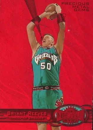 1997-98 Metal Universe - Precious Metal Gems Red #22 PMG - Bryant Reeves - Vancouver Grizzlies