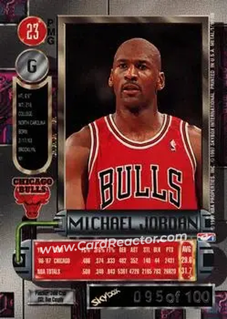 Back of Michael Jordan