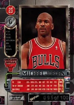 1997-98 Metal Universe - Precious Metal Gems Red #23 PMG - Michael Jordan - Chicago Bulls - Back