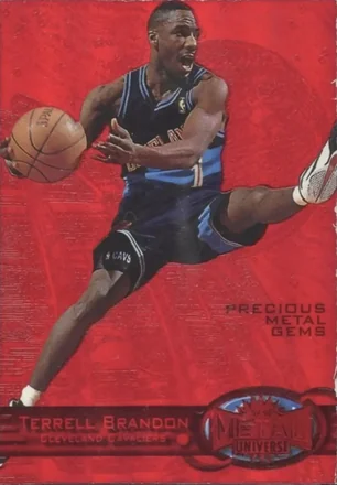 1997-98 Metal Universe - Precious Metal Gems Red #25 PMG - Terrell Brandon - Cleveland Cavaliers