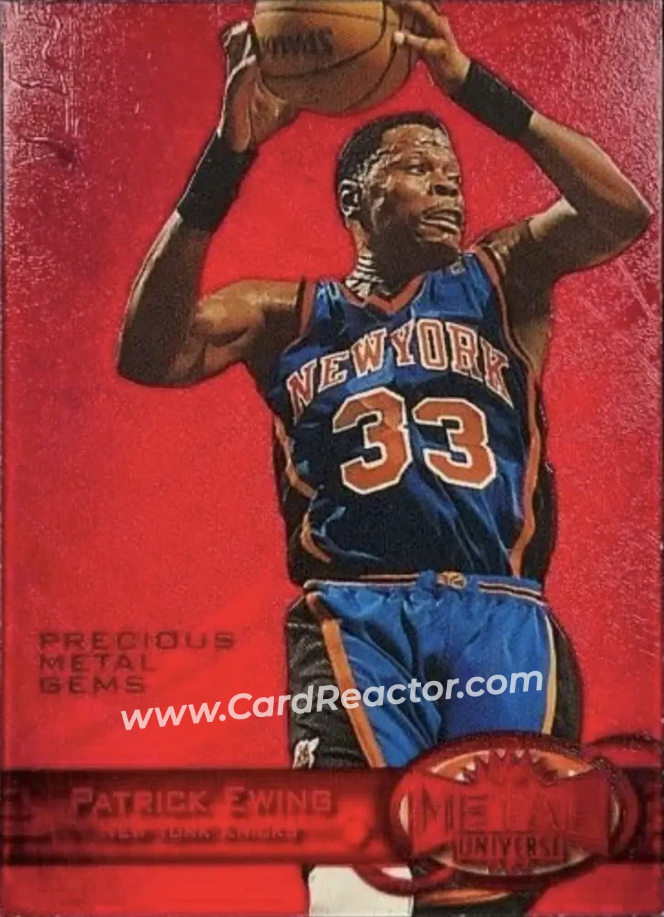 1997-98 Metal Universe - Precious Metal Gems Red #26 PMG - Patrick Ewing - New York Knicks - Front